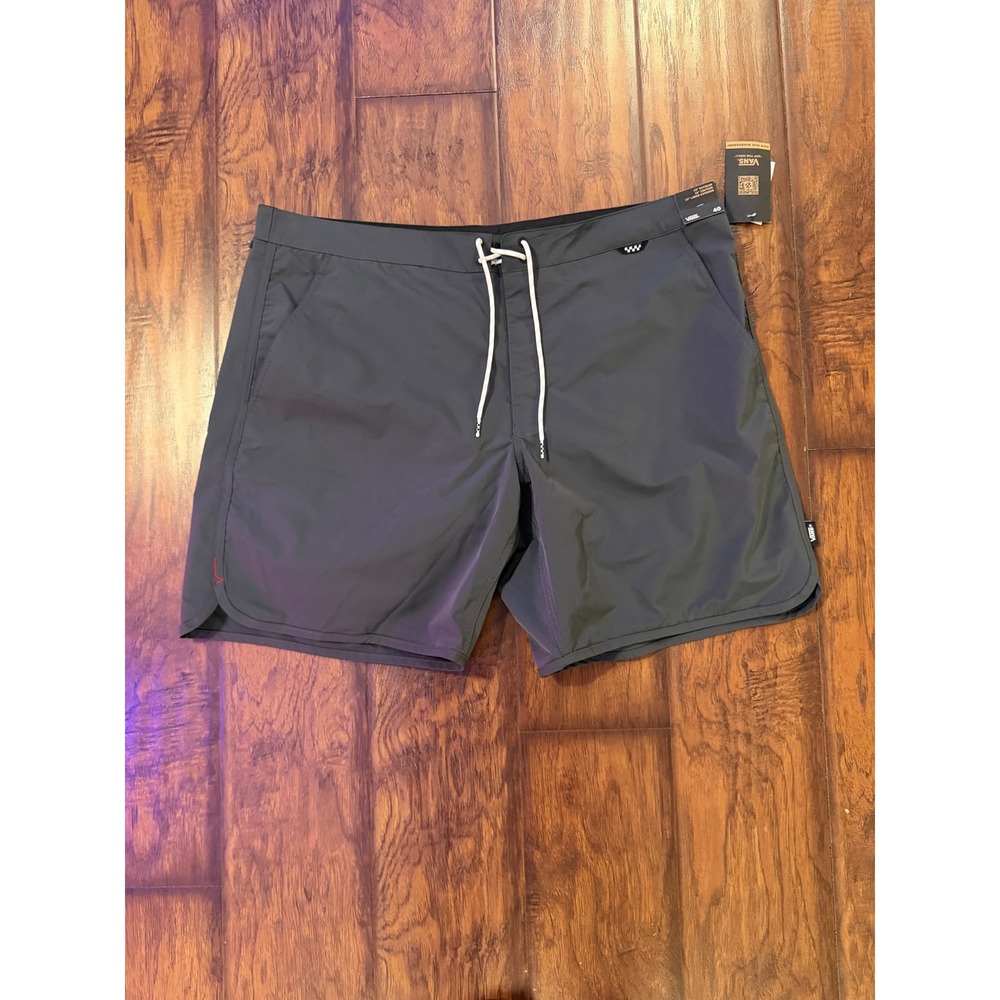 Vans Ever-Ride Scalloped 18" Boardshorts Men's Size 40 Asphalt Gray NWT Swim